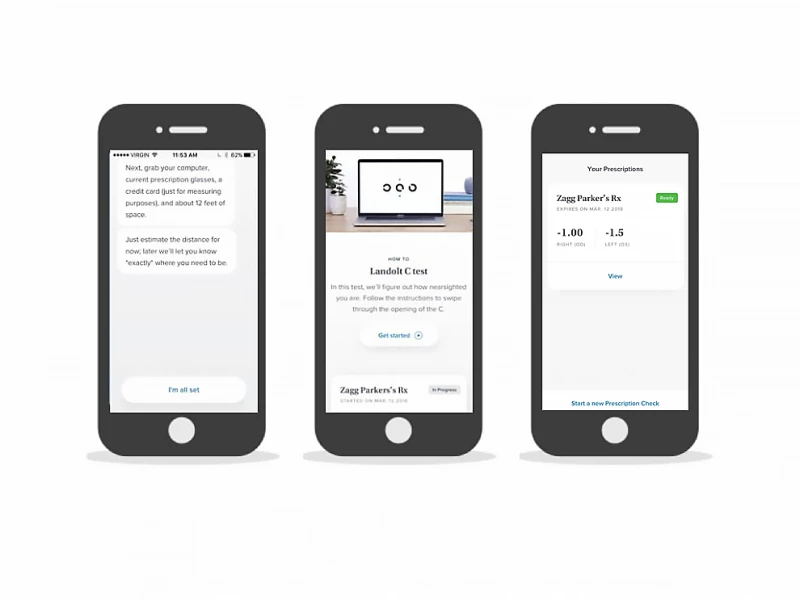 Prescription Check by Warby Parker Amazing App Design