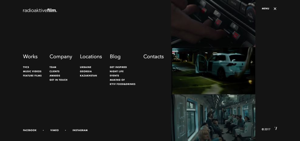 Radioaktive Film Amazing Menu Design