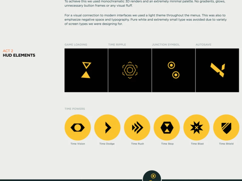 Quantum Break Interface Top Website Design