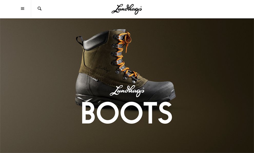 Lundhags Boots Elegant Homepage