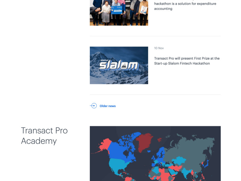 Transact Pro Professional Homepage