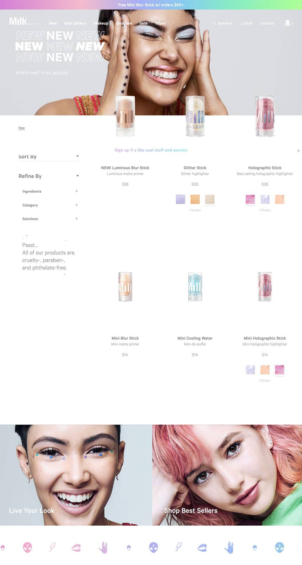 Milkmakeup Great Homepage