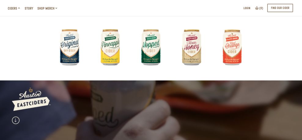 Austin Eastciders Great Menu Design