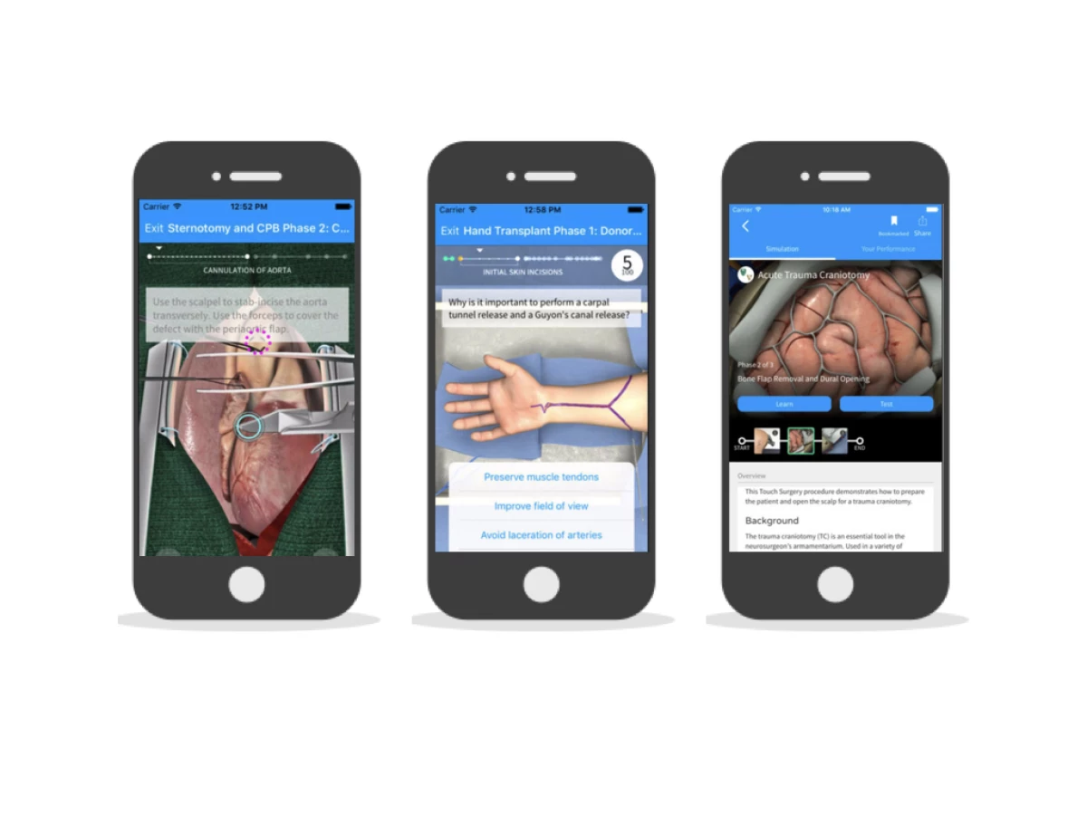 Touch Surgery App Design (slide 1)