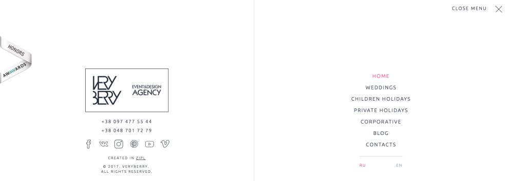 Very Berry Clean Website Design