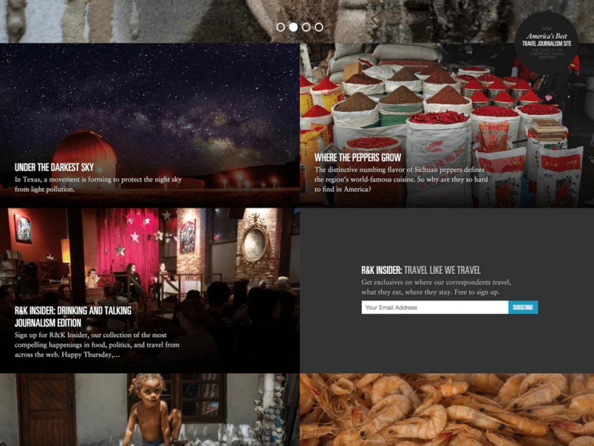 Roads & Kingdoms Professional Homepage