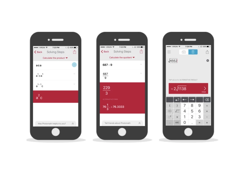 Photomath Flat App Design
