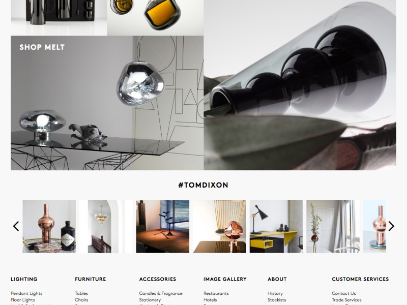 Tom Dixon Great Homepage