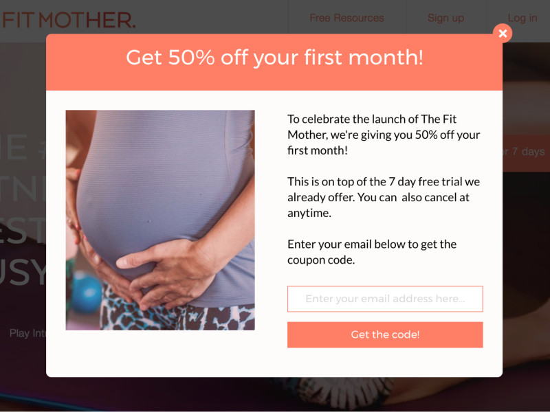 The Fit Mother Great Modal Window Design