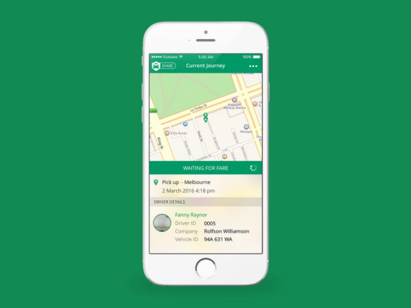 CabFare Clean App Design