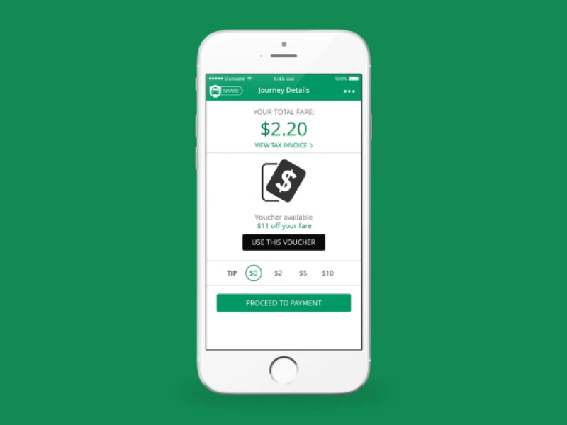 CabFare Clean App Design