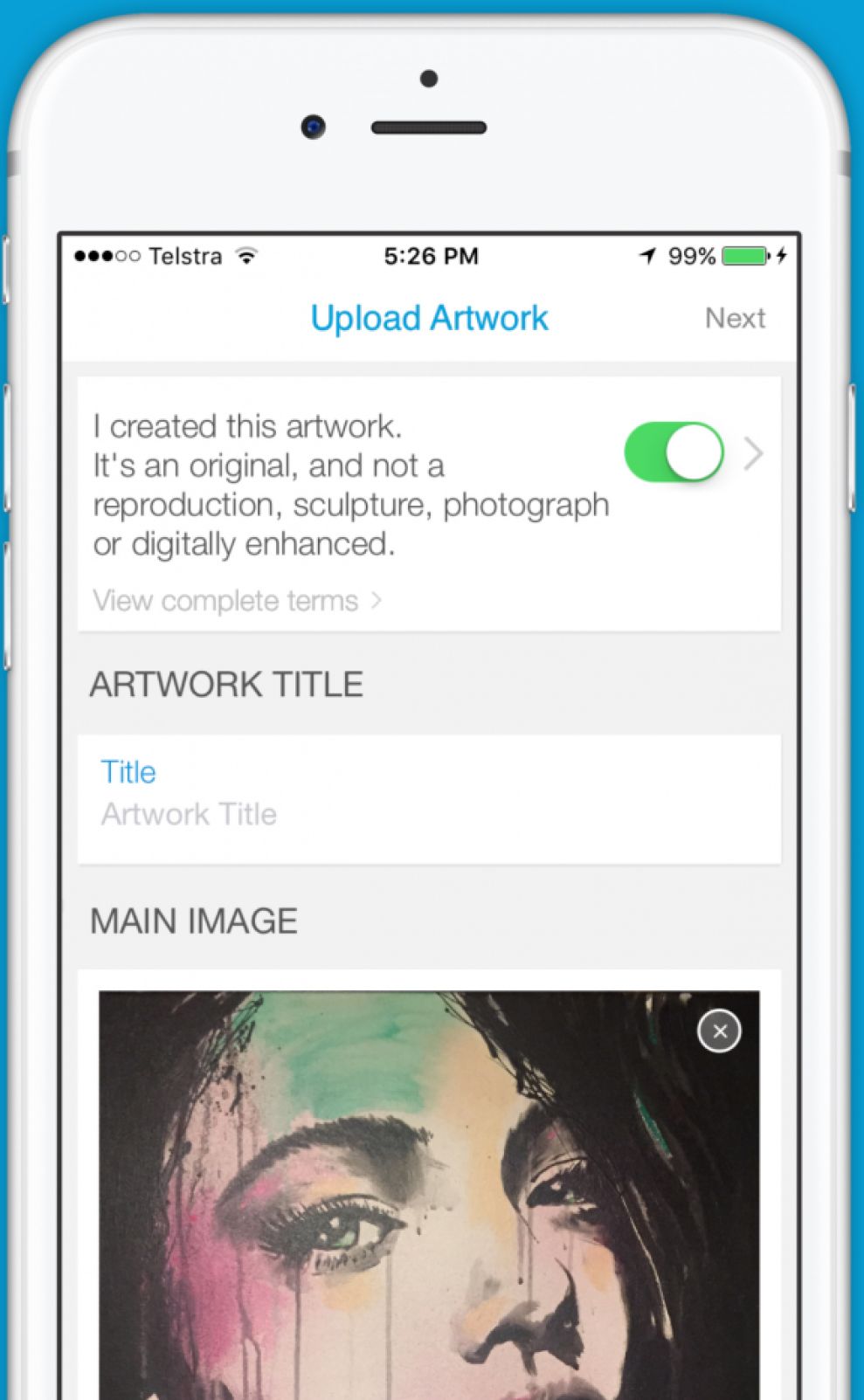 Bluethumb Simple App Design