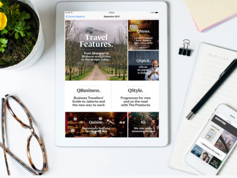 Qantas Magazine Intuitive App Design