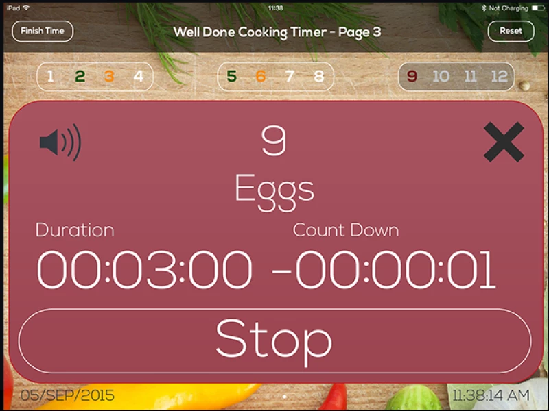 Well Done Cooking Timer Minimalist App Design