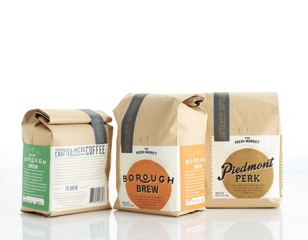 The Fresh Market Artisan Coffee Retro Packaging Design