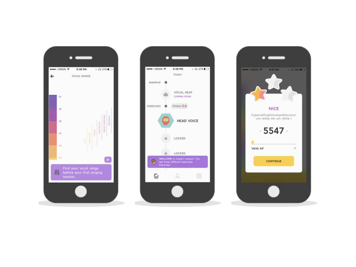 Vanido Colorful App Design