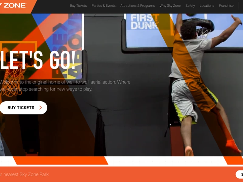 Sky Zone Best Website Design