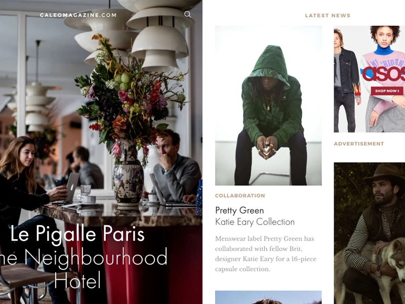 Caleo Magazine Great Website Design