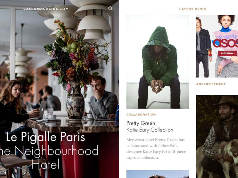 Caleo Magazine Great Homepage