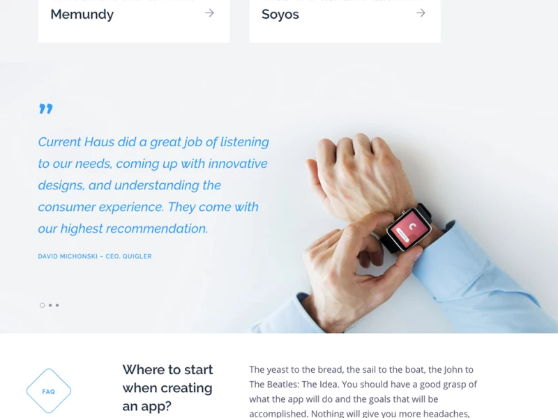 Current Haus Clean Website Design