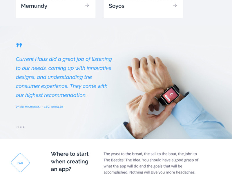 Current Haus Clean Website Design