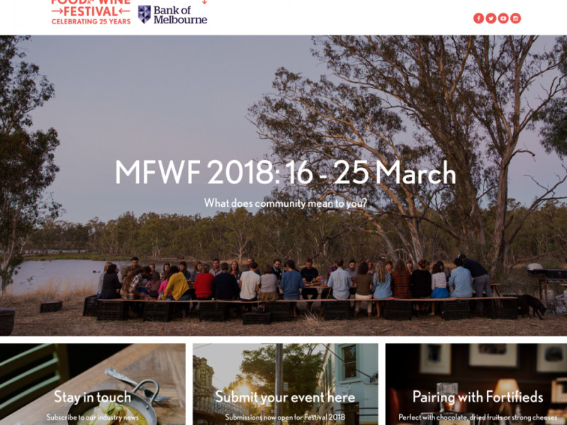 Melbourne Food and Wine Festival Clean Homepage