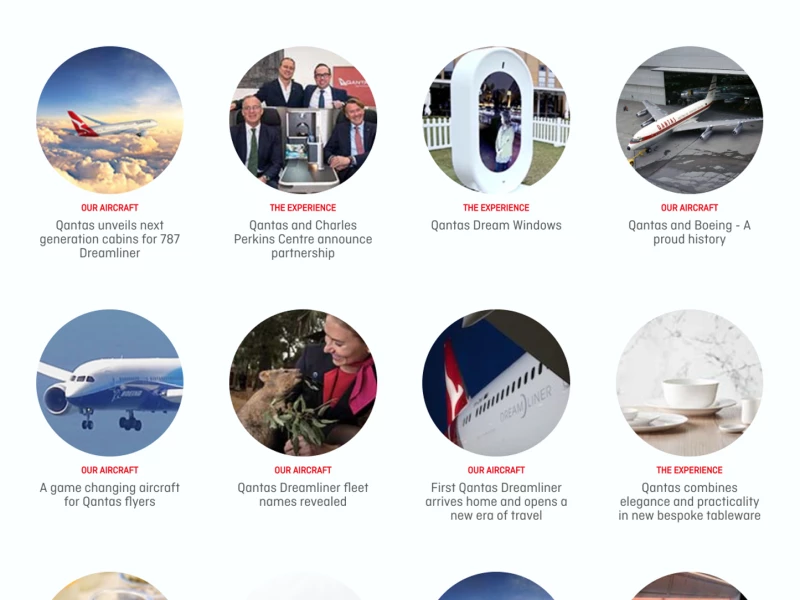 Qantas Clean Website Design