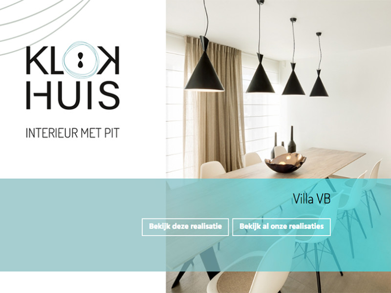 Klokhuis Interior Clean Homepage