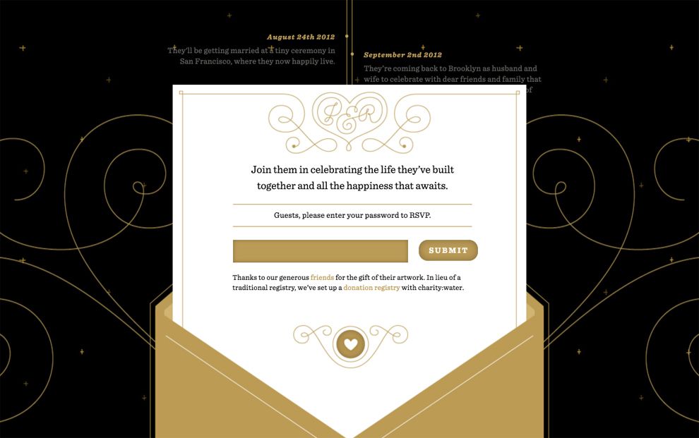 Jess and Russ Elegant Contact Page