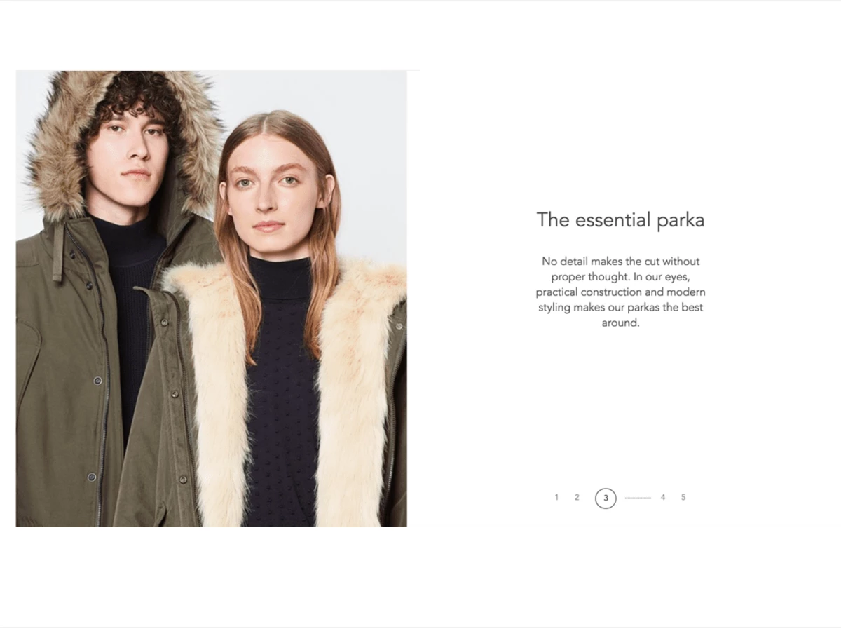 ParkaLondon Minimal Homepage
