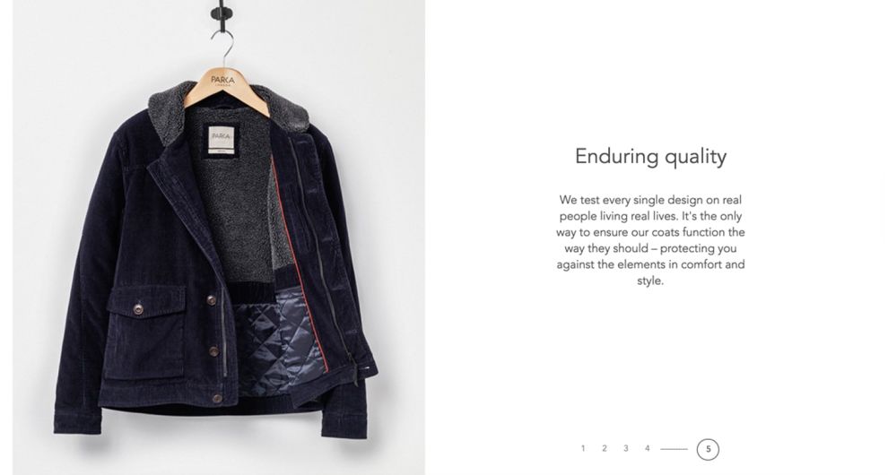 ParkaLondon Minimal Product Page
