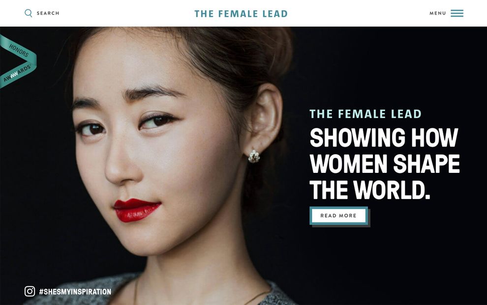 The Female Lead Clean Homepage