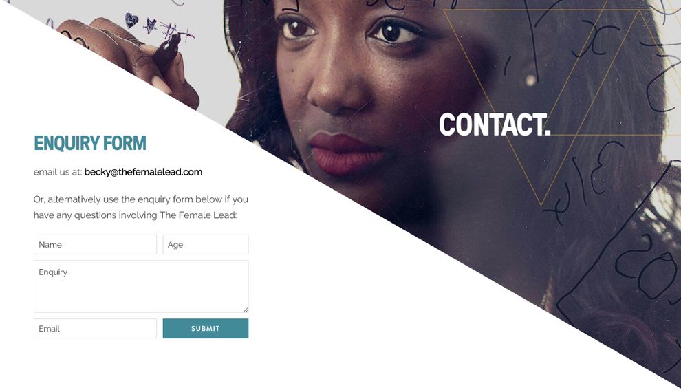 The Female Lead Clean Contact Page