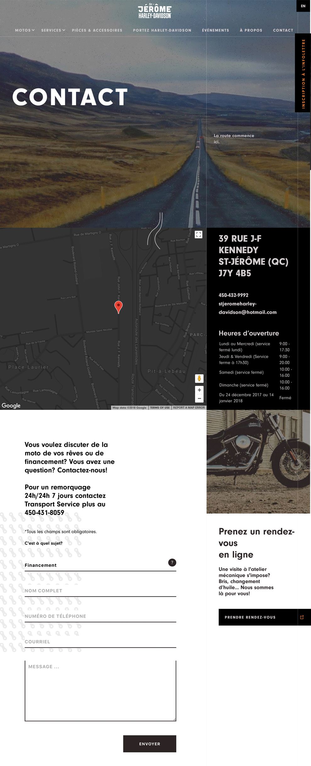 St. Jerome Harley Davidson Gorgeous Contact Page