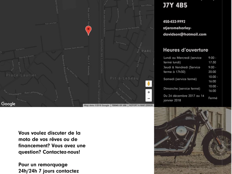 St. Jerome Harley Davidson Gorgeous Website Design