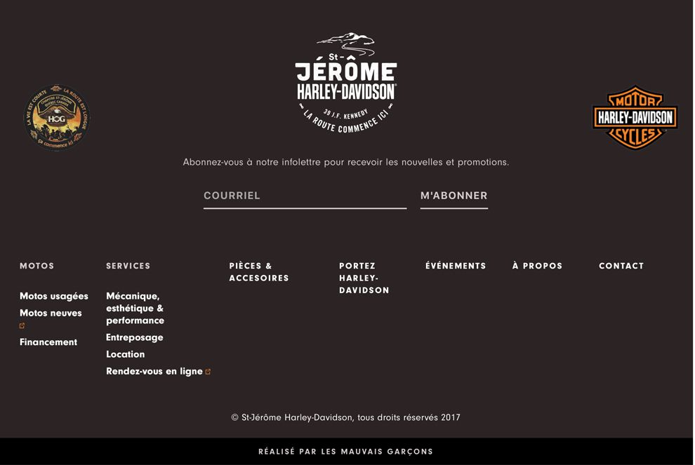 St. Jerome Harley Davidson Gorgeous Website Design