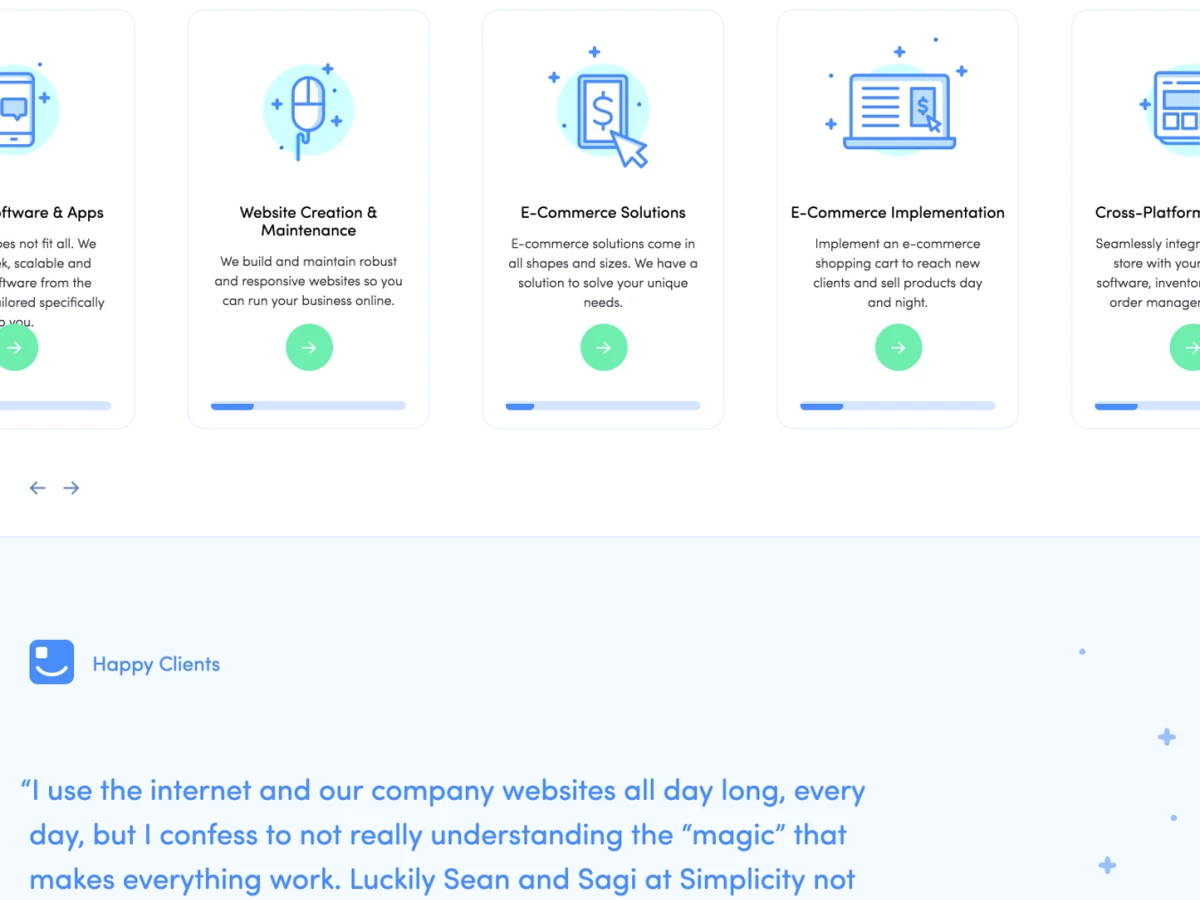 Simplicity Consulting Clean Homepage