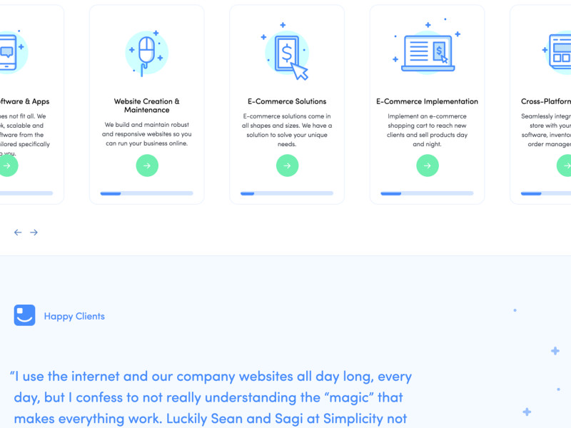 Simplicity Consulting Clean Homepage