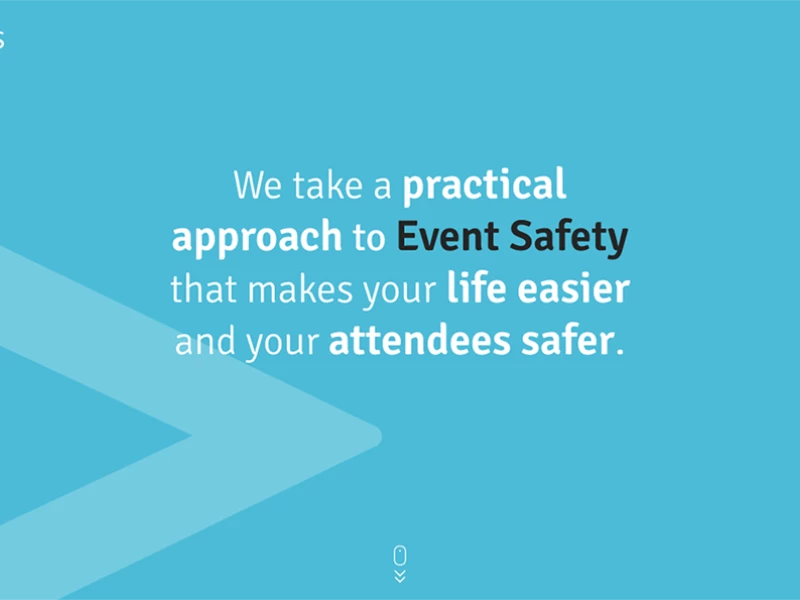 Safe Events Minimal Website Design