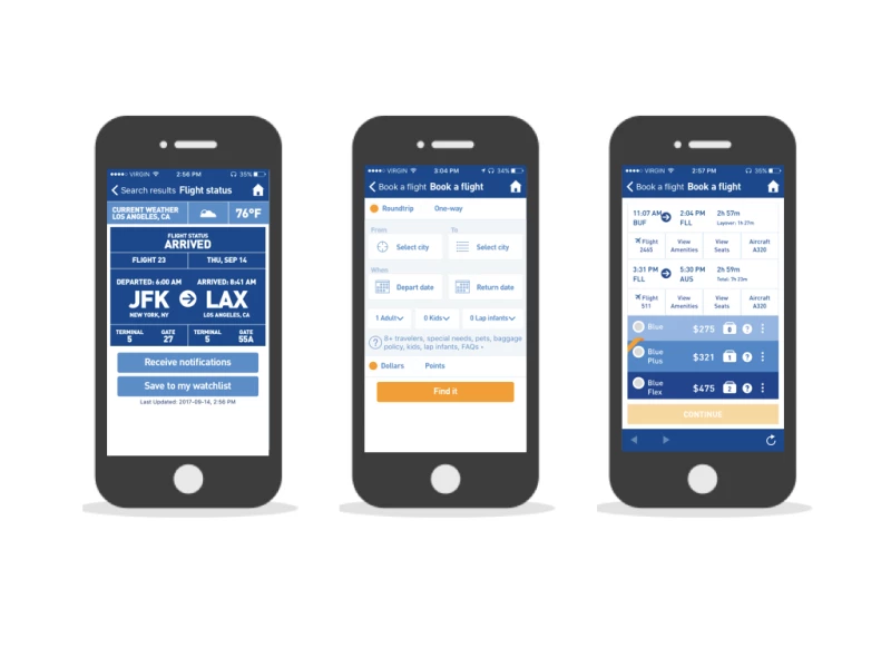 JetBlue Professional App Design