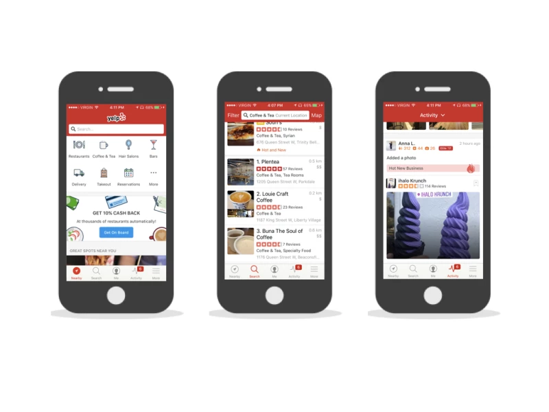 Yelp Top App Design