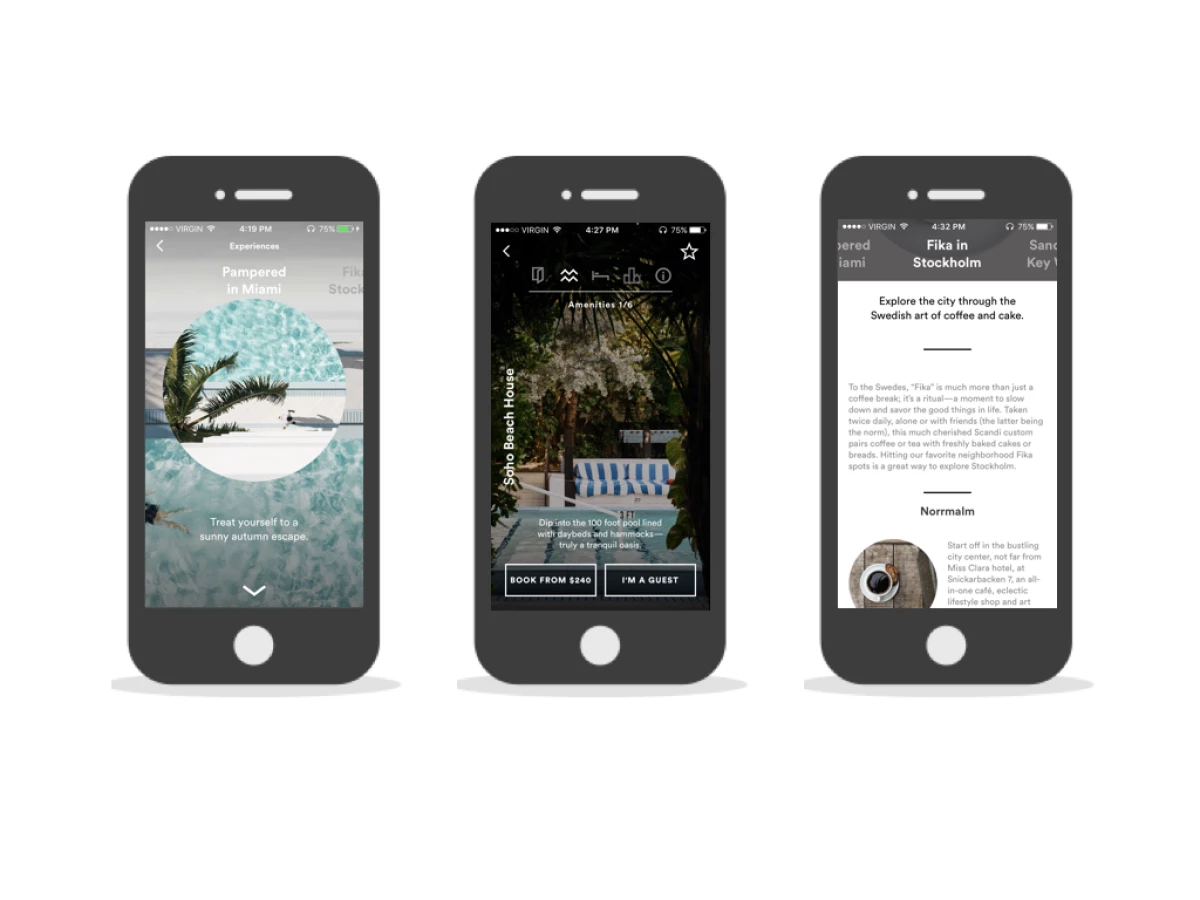Porter & Sail Top App Design