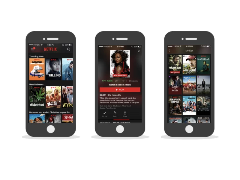 netflix streaming app design