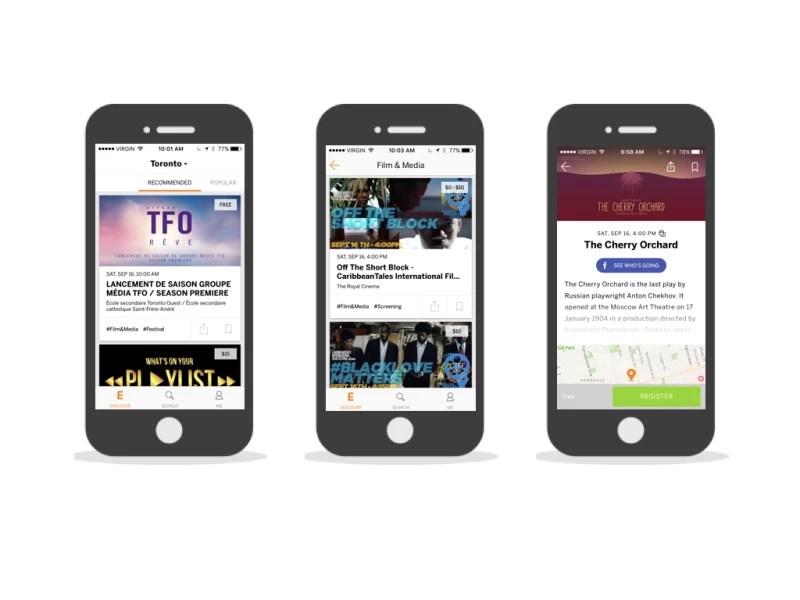 Eventbrite Clean App Design