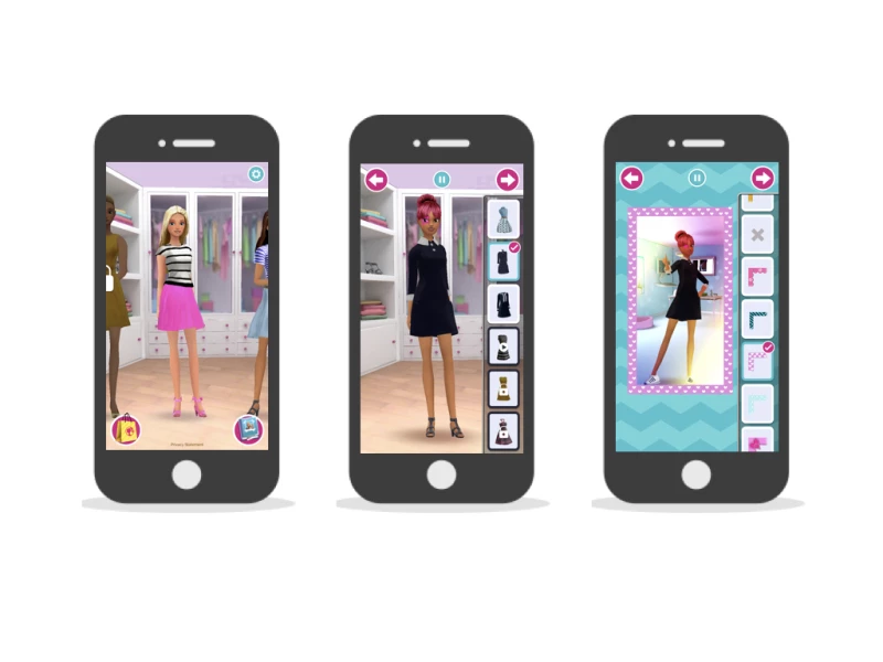 Barbie Fashion Closet Playful App Design