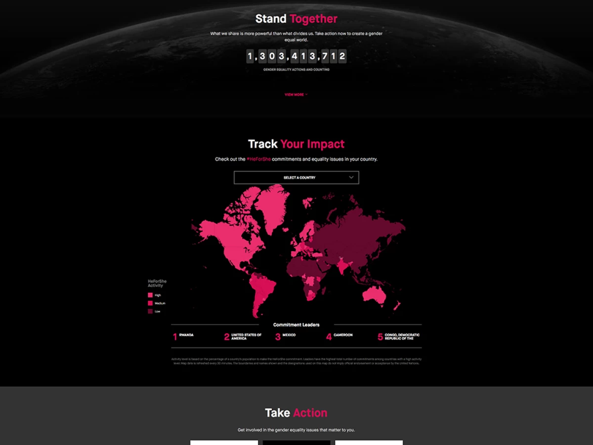 HeForShe Beautiful Homepage