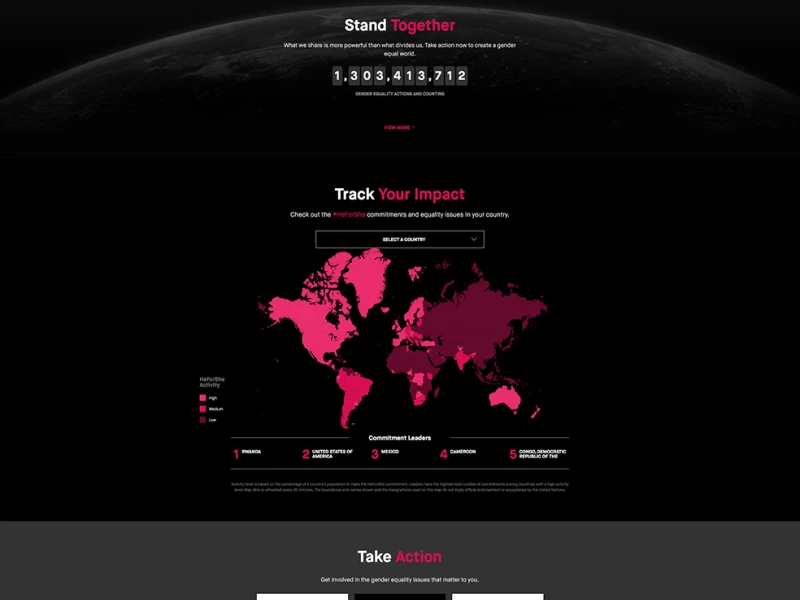 HeForShe Beautiful Website Design