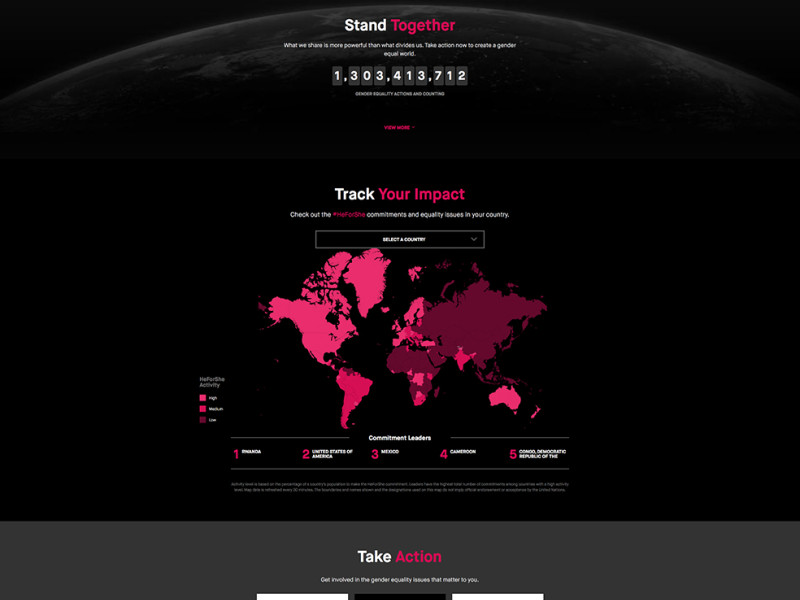 HeForShe Beautiful Homepage