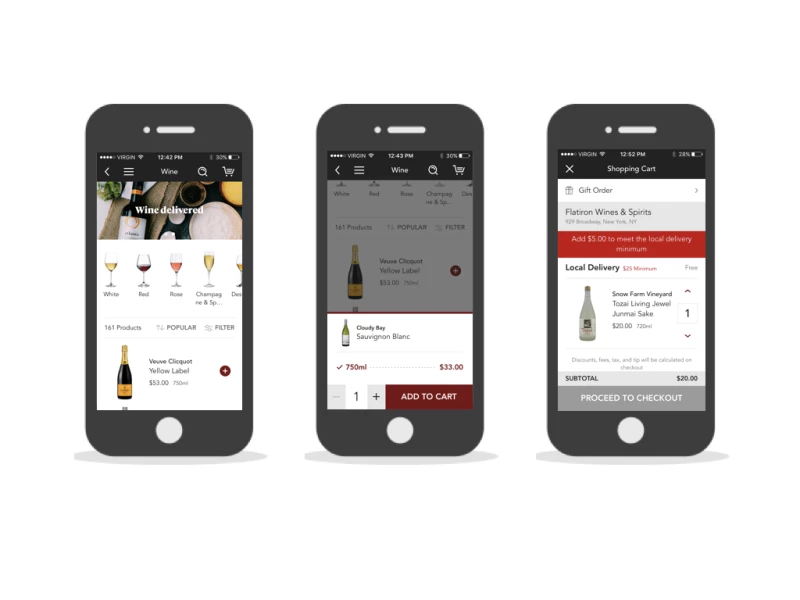 Minibar Elegant App Design