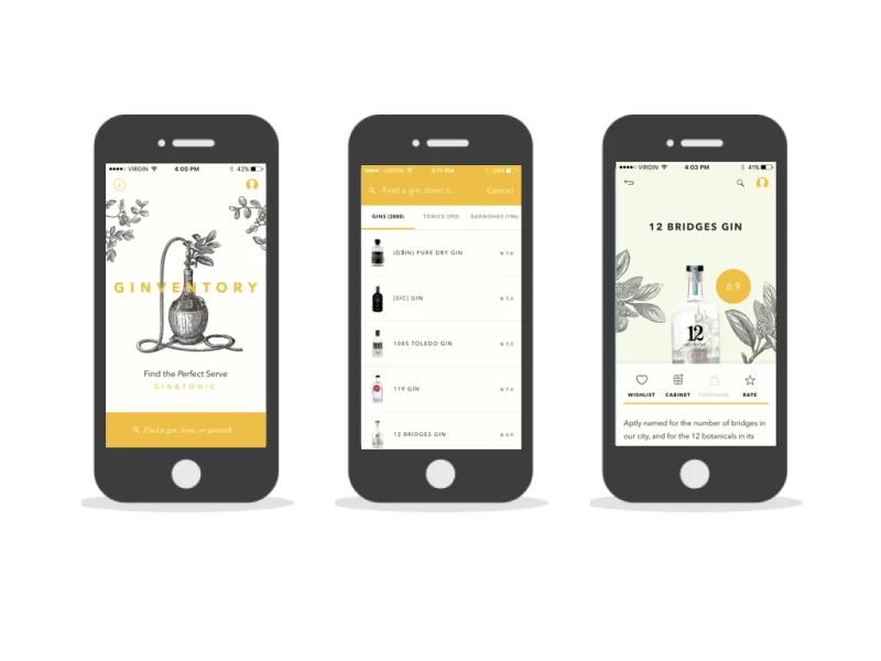 Ginventory Playful App Design